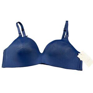 Auden Women's Sz 36B Nursing Bra Lightly Lined Wireless Two Way Straps Blue New